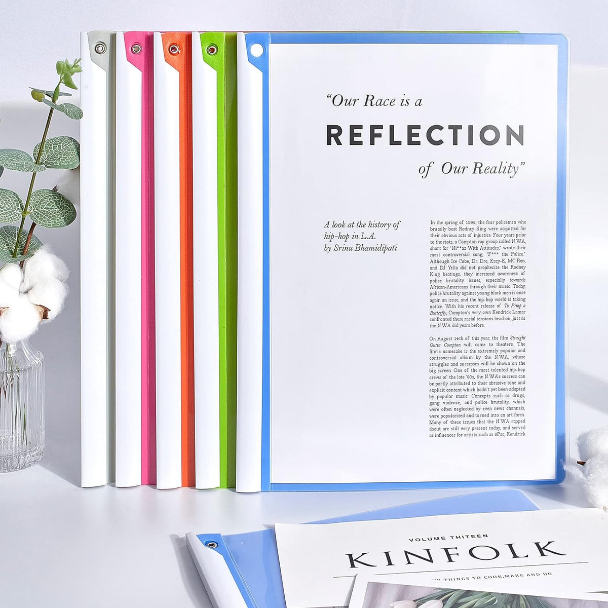 5PCS Clear Report Covers with Swing Clip, Professional Clear Front Presentation Folders Resume Folder, 30 Sheets Capacity A4 Size File Document Organizer, No Punch Needed