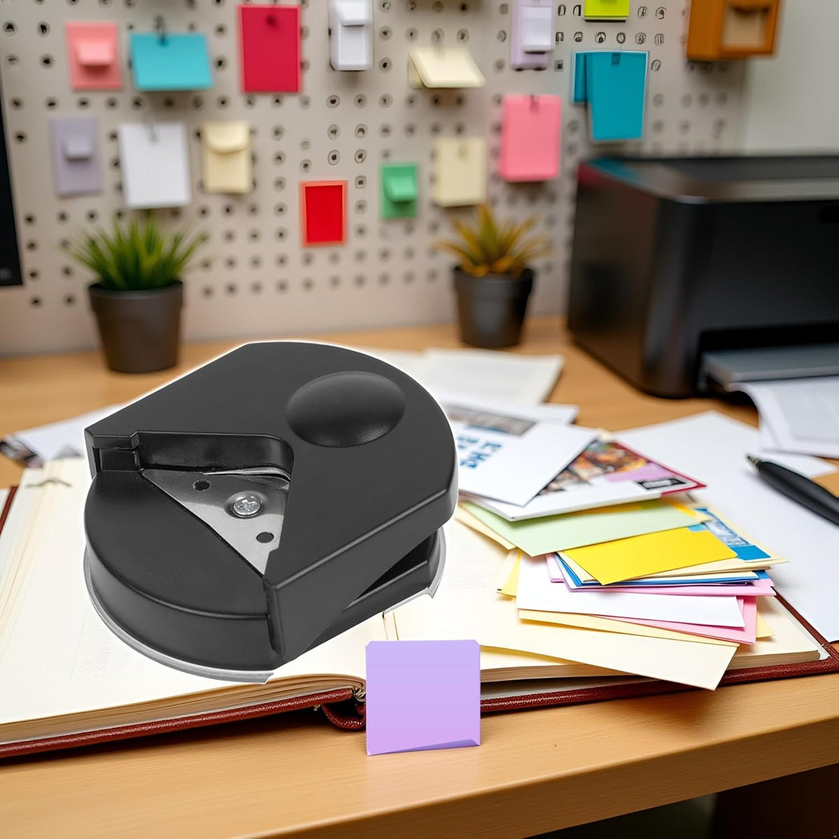 Black Corner Rounder Punch 4mm Corner Cutter Tool | Mini Portable Round Corner Trimmer Cutter for Card Photo Card Making Projects Postcard Laminate Scrapbook Supplies 4mm