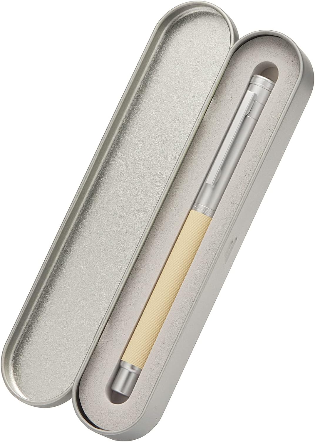 Silver Birch Forest Aluminum Fountain Pen Fine Nib with Converter and Metal Gift Box Set By Asvine