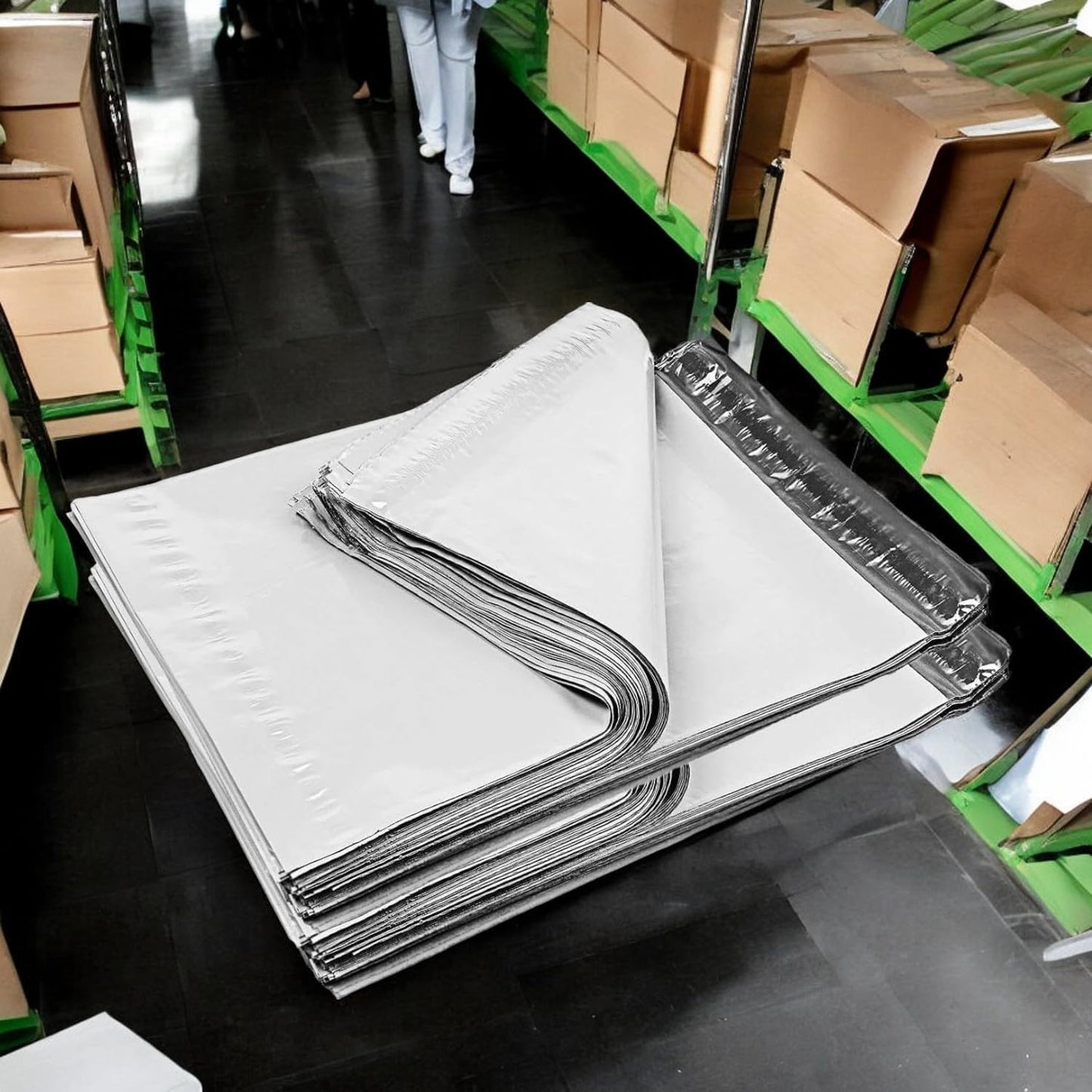 iMBAPrice 24x24 Inches Poly Mailers, 200-Pack XL Size #8 White Color Poly Mailing Envelopes Bags, Self Seal Adhesive Waterproof and Tear Proof (Total 200 Bags)