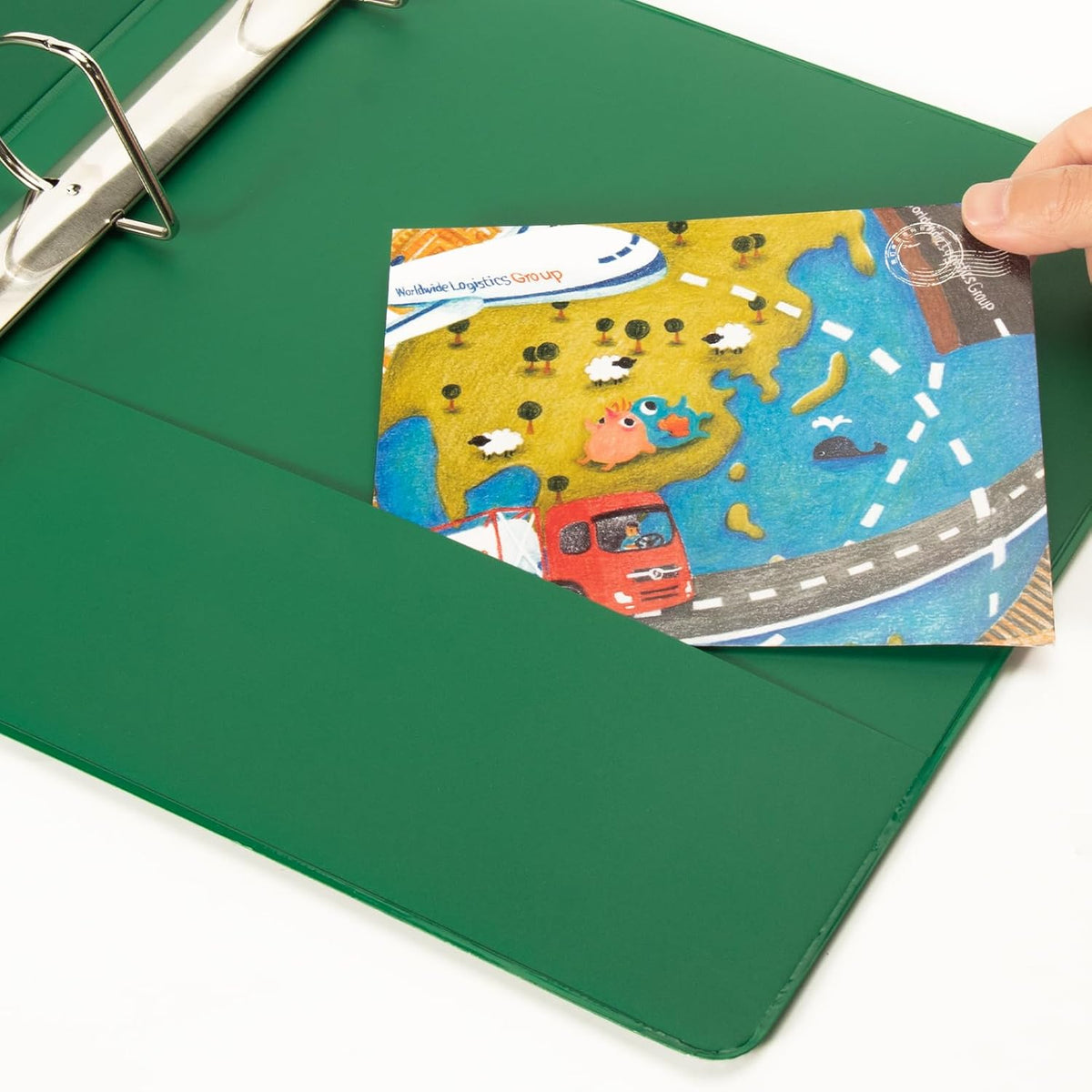 COMIX Sturdy 3 Ring Binder 2 inch with Clear View Cover, 2" Slant-D Ring View Binder Holds 500 Sheets of US Letter Size Paper, 6 Pack (Green)