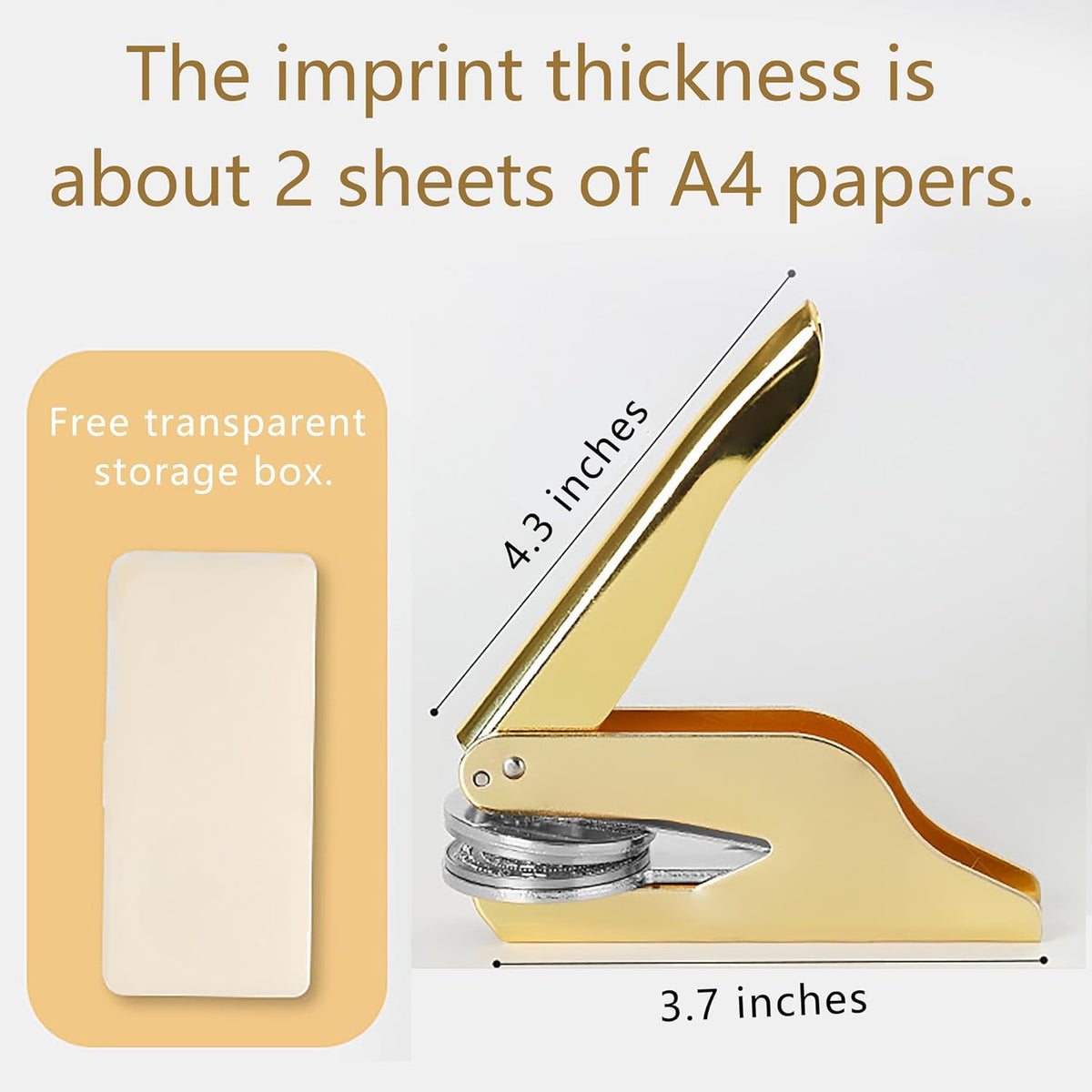 Book Embosser Custom Embosser Stamp with Your Name or Design Personalized Library Embosser Stamp Customized Books Business Cards Paper Documents Notebooks etc. (03)
