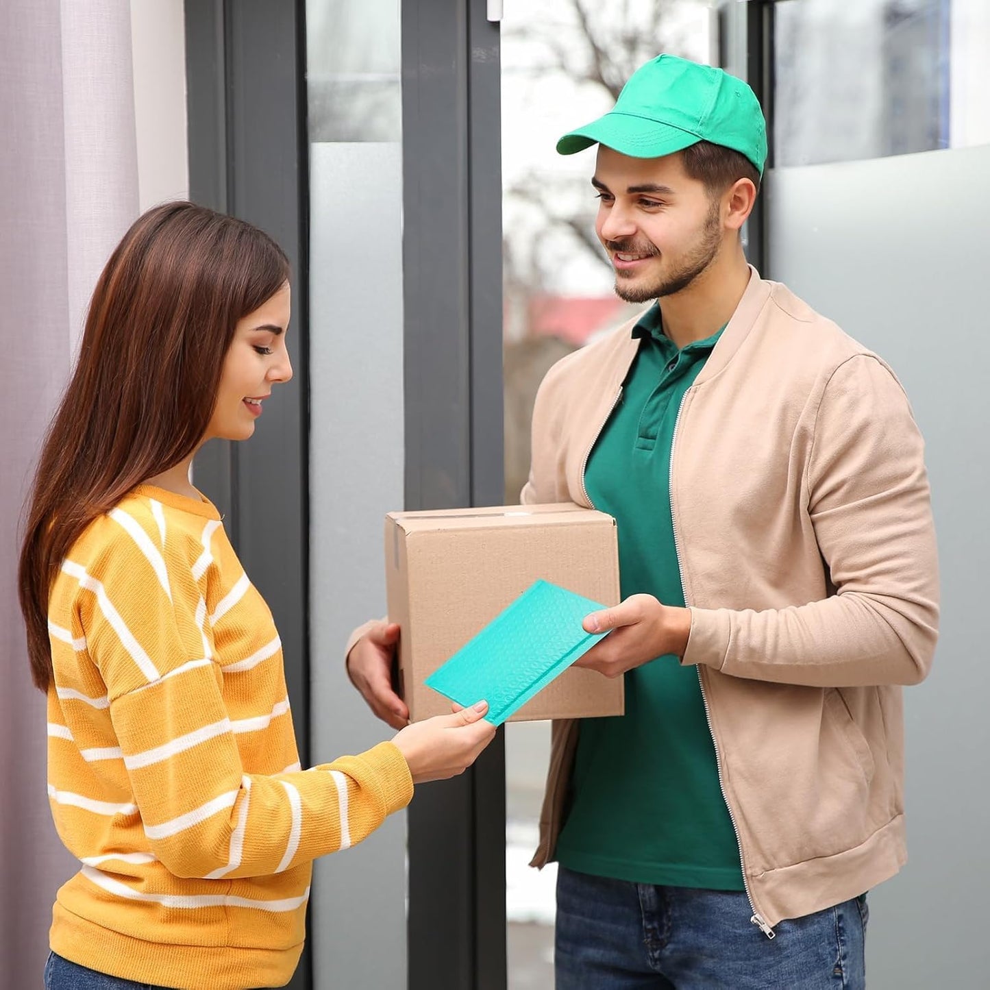 Metronic 19200 Pack Bubble Mailer 4X8 Inch Teal,Usable Size 4x7 Waterproof Padded Envelopes,Self-Seal Small Bubble Mailers Cushioning for Shipping,Jewelry Makeup Supplies, Packaging Bulk