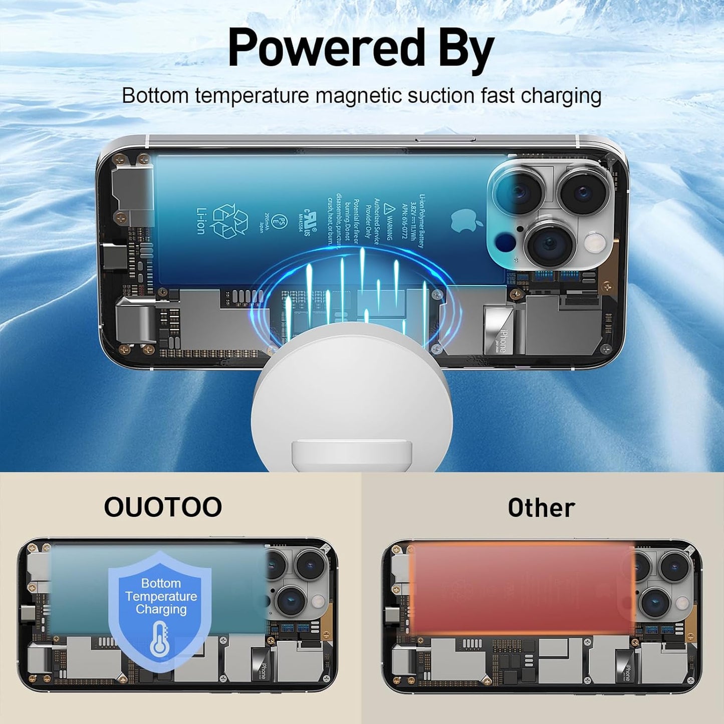 2025 3 in 1 Charging Station Compatible with Magsafe Charger Wireless Charger Stand for iPhone17 16 15 14 13 12 Series Wireless Charging Station for AirPods Wireless Charging Stand for iWatch Series