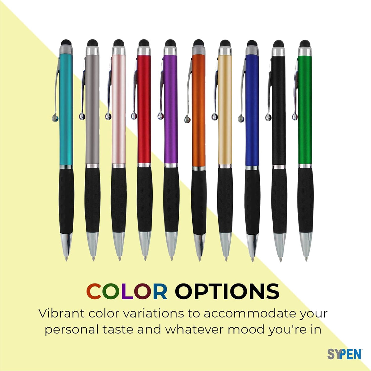 Personalized Pens With your Custom Logo or Text-600 Pack Bulk-for Businesses, Parties, and Events, 2 in 1 Ballpoint Pen & Stylus for Touchscreen Devices, Orange Barrel, Black Ink