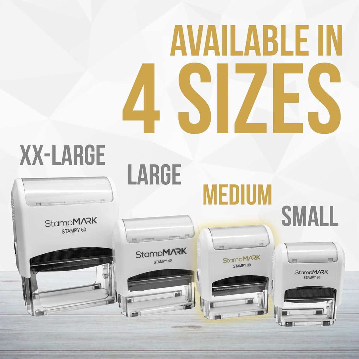 for Deposit Only Customized Office Self Inking Stamp - 2-Lines - Medium - Choose from 15 Ink Colors