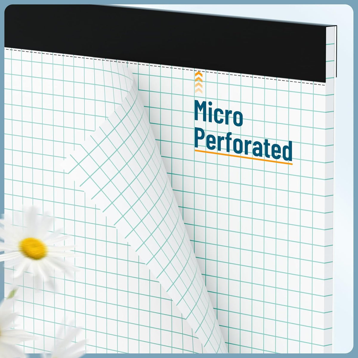 Graph Paper Notebook 8.5 x 11 Grid Paper Pad Quad Ruled, 2 Pack, 30 Sheets per Pad, White, 4x4 (4 Squares per inch), Easy-Tear Perforations, 8.5"x11" Quad Ruled Grid Paper Pad