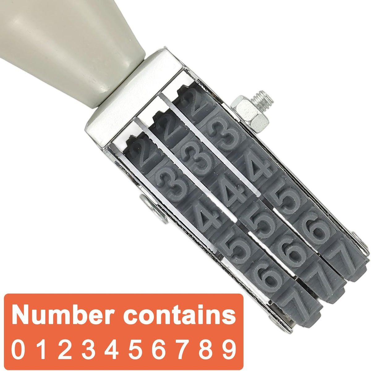 PATIKIL 3 Digit Number Roller Stamp, Adjustable Rubber Stamp Changeable Numerical Symbol Office Date for Business Creative Price Tag