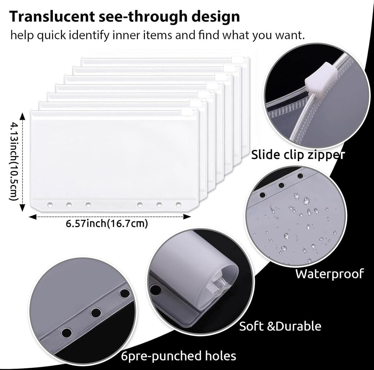 SKYDUE Budget Binder, Money Saving Binder with Zipper Envelopes, Cash Envelopes and Expense Budget Sheets for Budgeting (Violet)