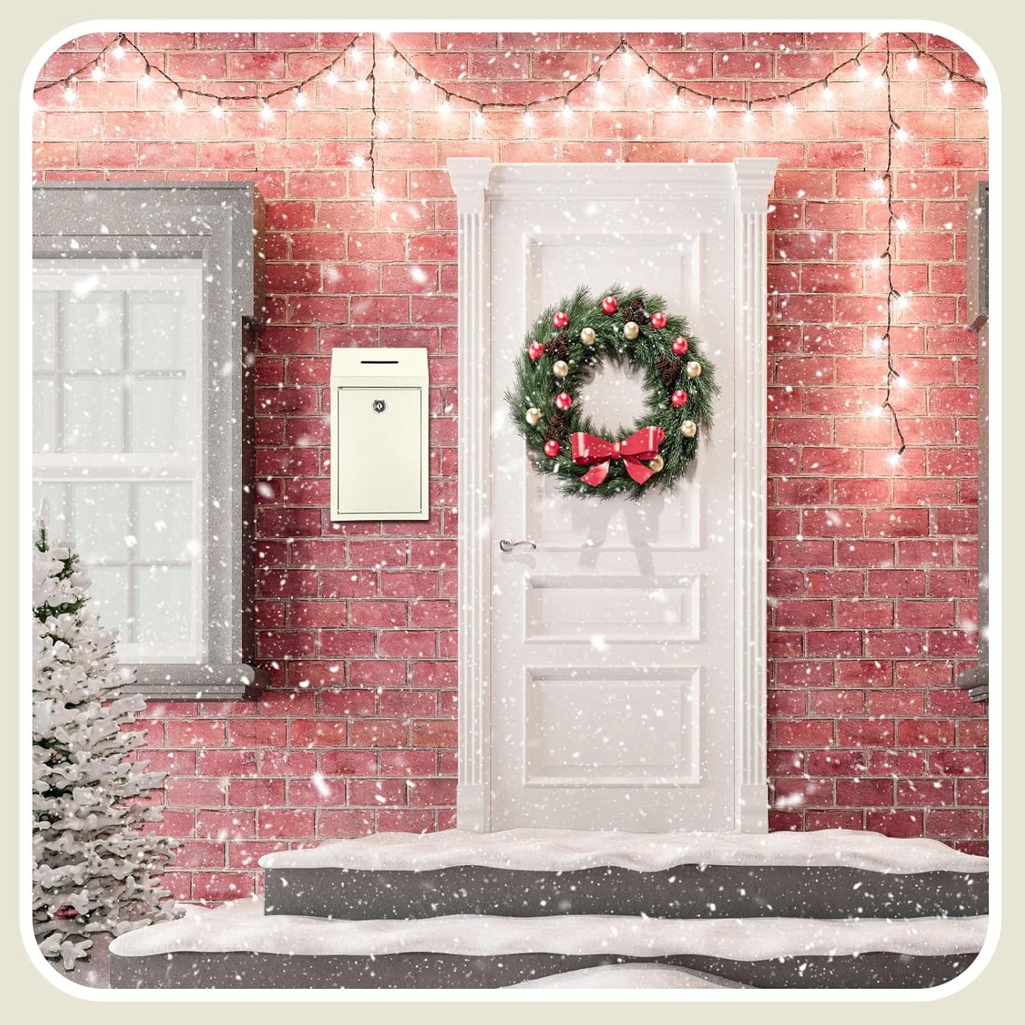 Metal Donation Cash Box Collection Safe Suggestion Box with Lock Wall Mounted Mailbox Delivery Ballot Container for Home Office Outdoor Door