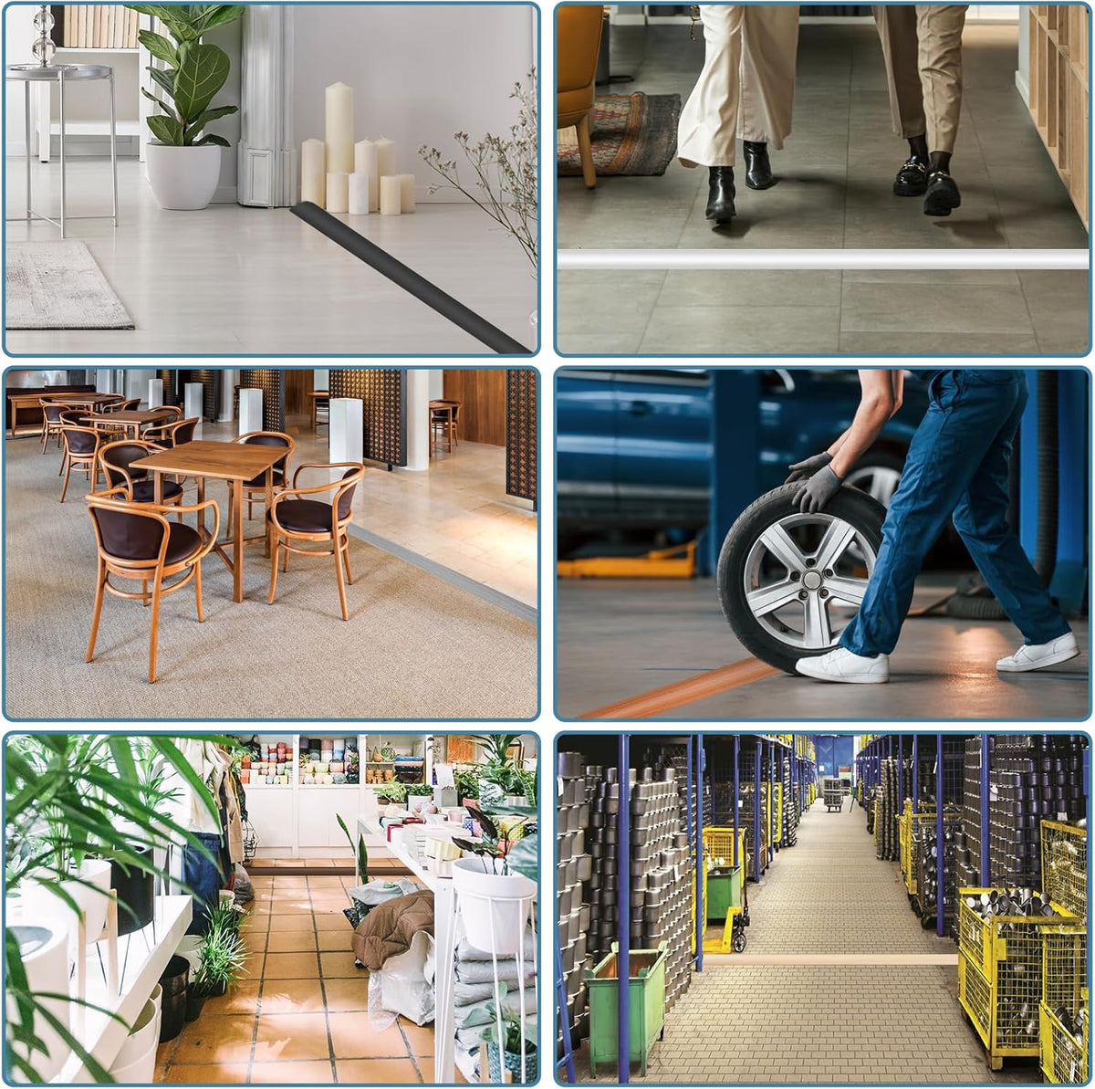 Floor Cord Covers for Wires 3.3FT Cable Hider Wire Coverr Self Adhesive Cord Hider Floor for Offices, Homes, Workshops, Warehouses Cable Cavity 0.3" W x 0.3" H