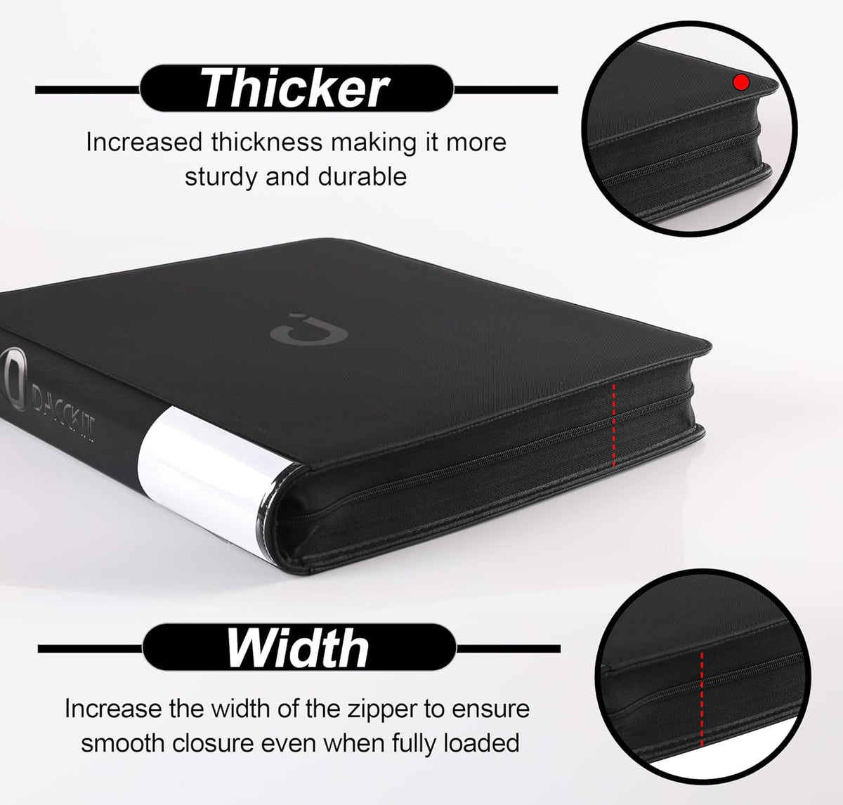 Premium 2000 Pocket Card Binder - 20 Pocket Trading Card Binder with Sleeves Fits 2000 Cards, Ringless Card Album for TCG - Model A,Classic Black