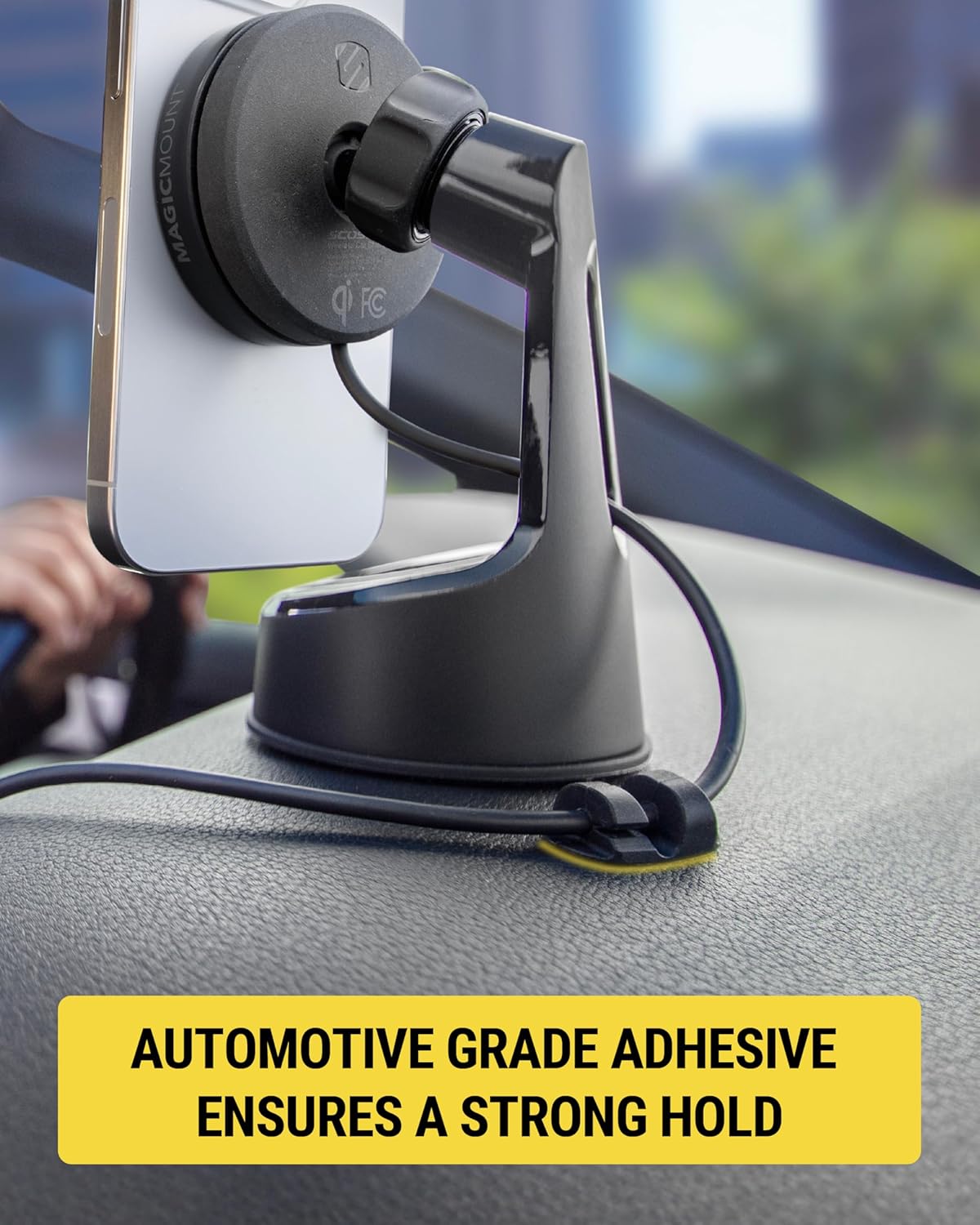 Scosche CMAA2-6PKRP 6 Pack Adhesive Cable Management Clip Kit, Cord Organizer, Wire Holder for Desk, Nightstand, Phone Charger, Computer, Home, Office, Car, Black