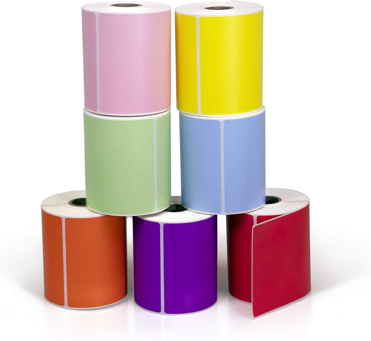 4" X 6" Direct Thermal Perforated Stickers Labels for Shipping Labels, Inventory, and Color Coding - Compatible with Zebra, Rollo, Godex and More (White, 48 Rolls)