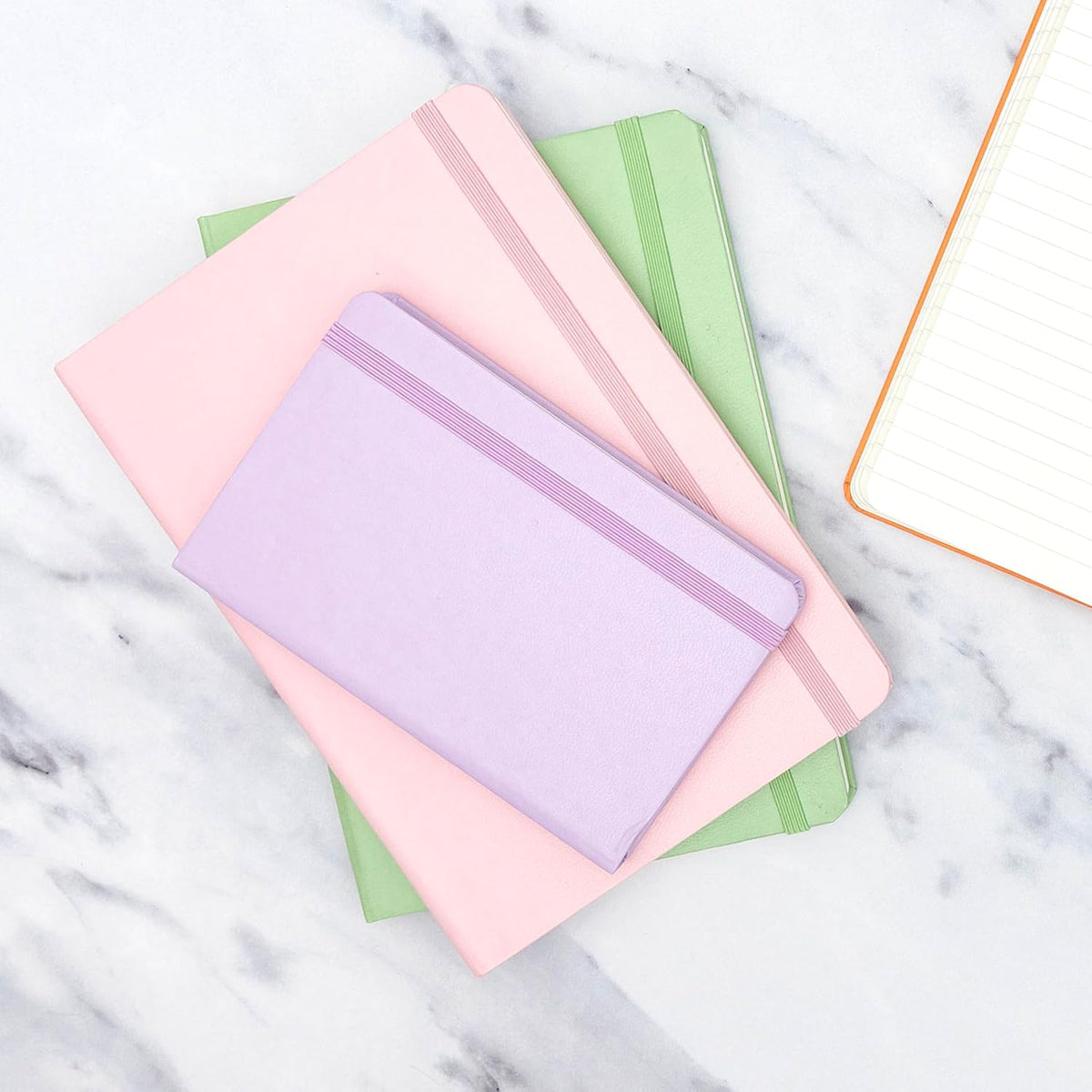 PAPERAGE Lined Pocket Journal Notebook, 1 Pack, (Blush), 160 Pages, Small, 3.6 inches x 5.6 inches - 100 GSM Thick Paper, Hardcover