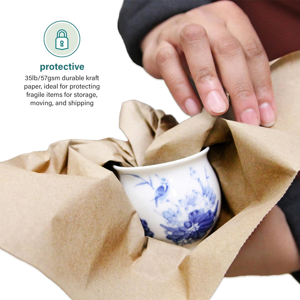 Elementree Brown Packing Paper Sheets for Moving & Shipping - 60-Carton Pallet (90,000 Sheets) - 14.25" x 11" - Sustainable Void Fill Packaging Made in the USA - Kraft Paper Thickness (00919PAL)