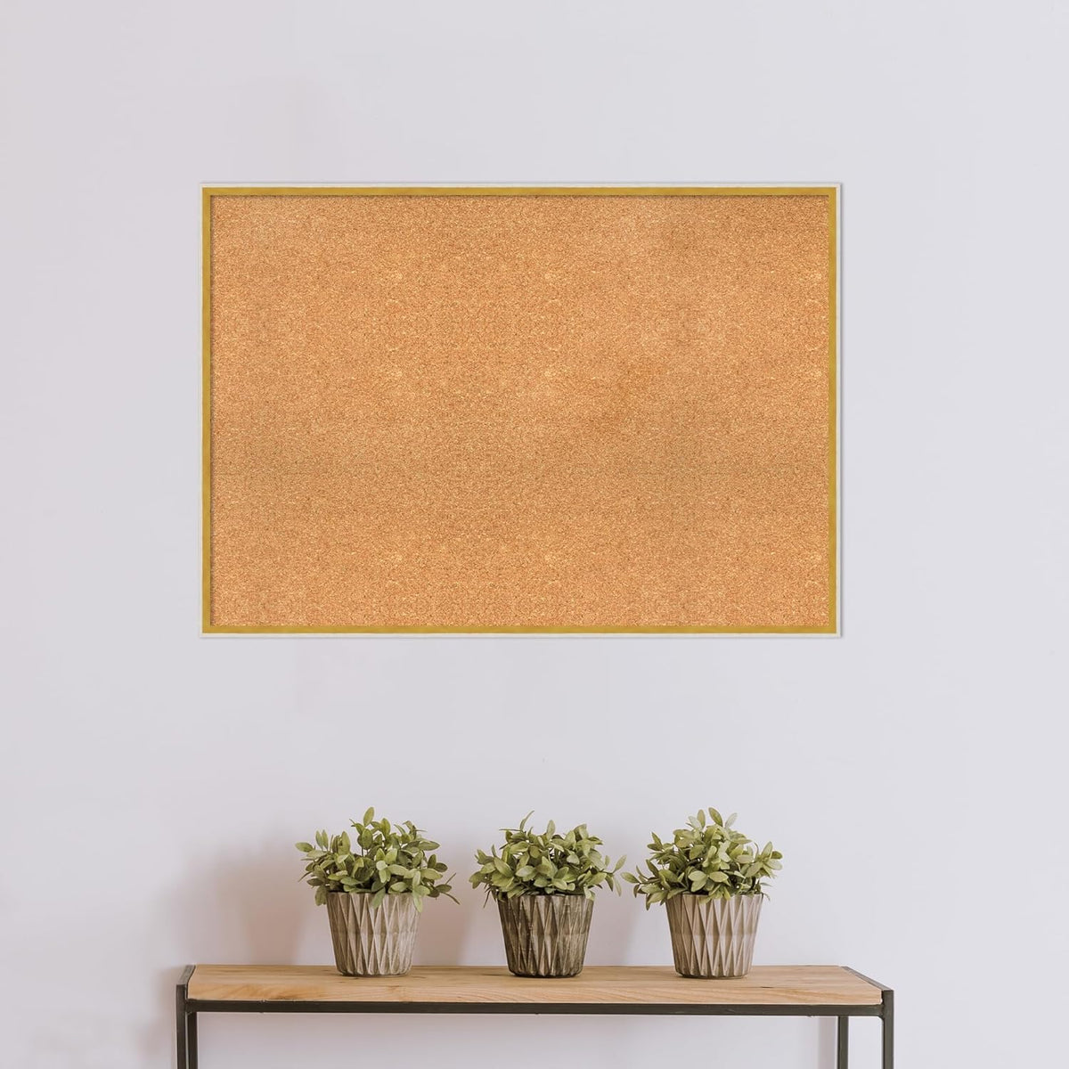 Amanti Art Natural Cork Board for Wall, 29x41 Vision Board with White Frame, X-Large Corkboard Office Decor for Home Organization, Modern Corkboard Pinboard to Display Items for Home Organization in