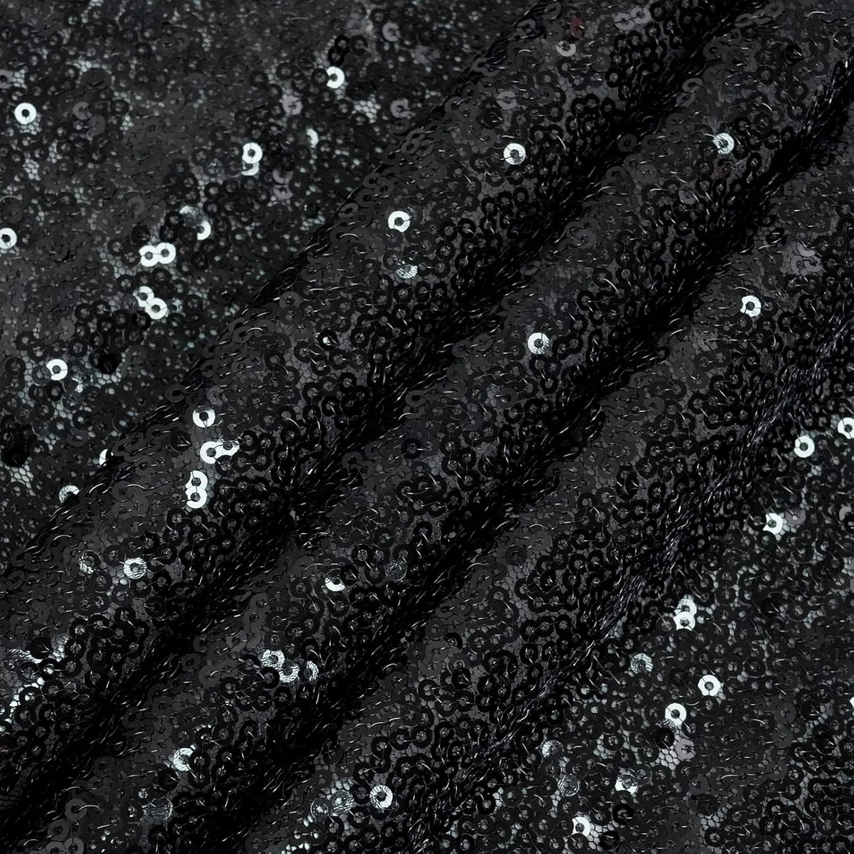 Eternal Beauty Black Sequin Backdrop, 6x6 Ft Halloween Glitter Background Curtains for Shimmer Photography Party Wedding Birthday Back Drop Decor