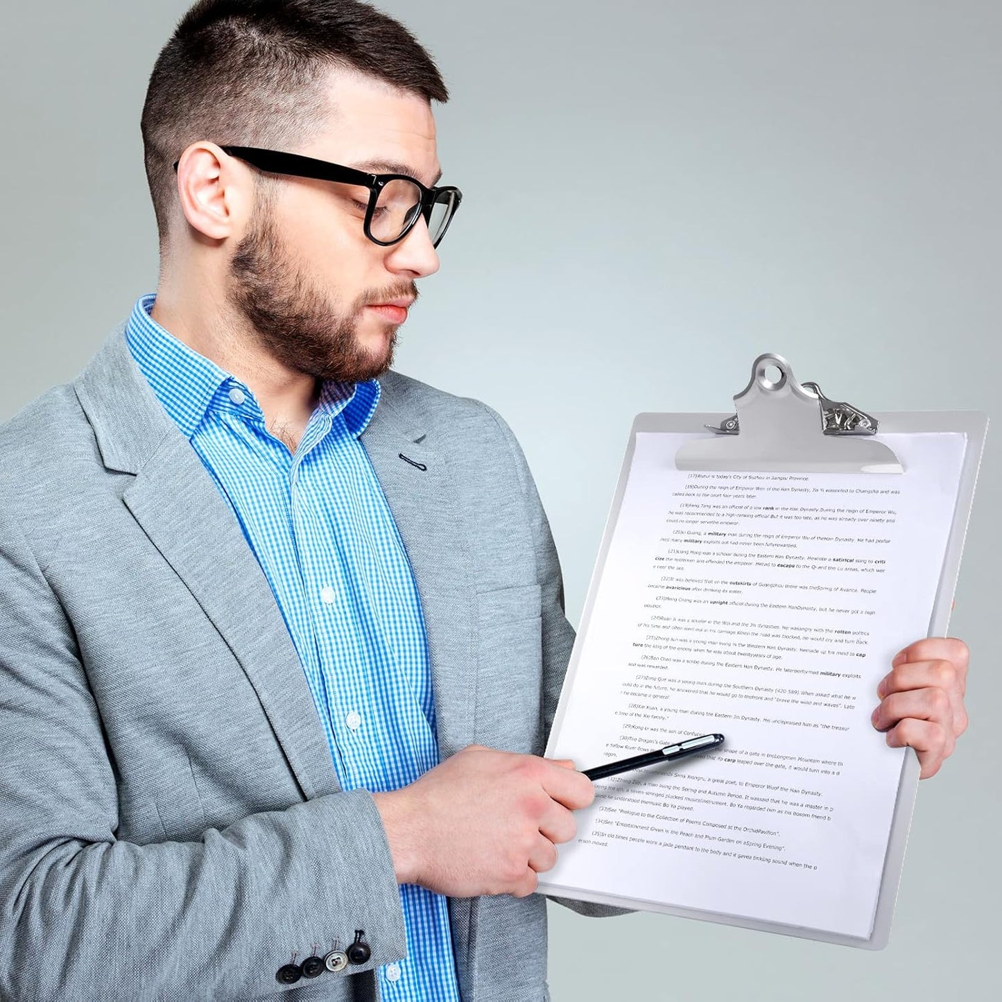 4 Pcs Metal Clipboard Heavy Duty Aluminum Clipboards 12 x 9 Inch Metal Clip Board with Low Profile Clip A4 Letter Size Document Holder for Office School Medical Jobsite Laboratory