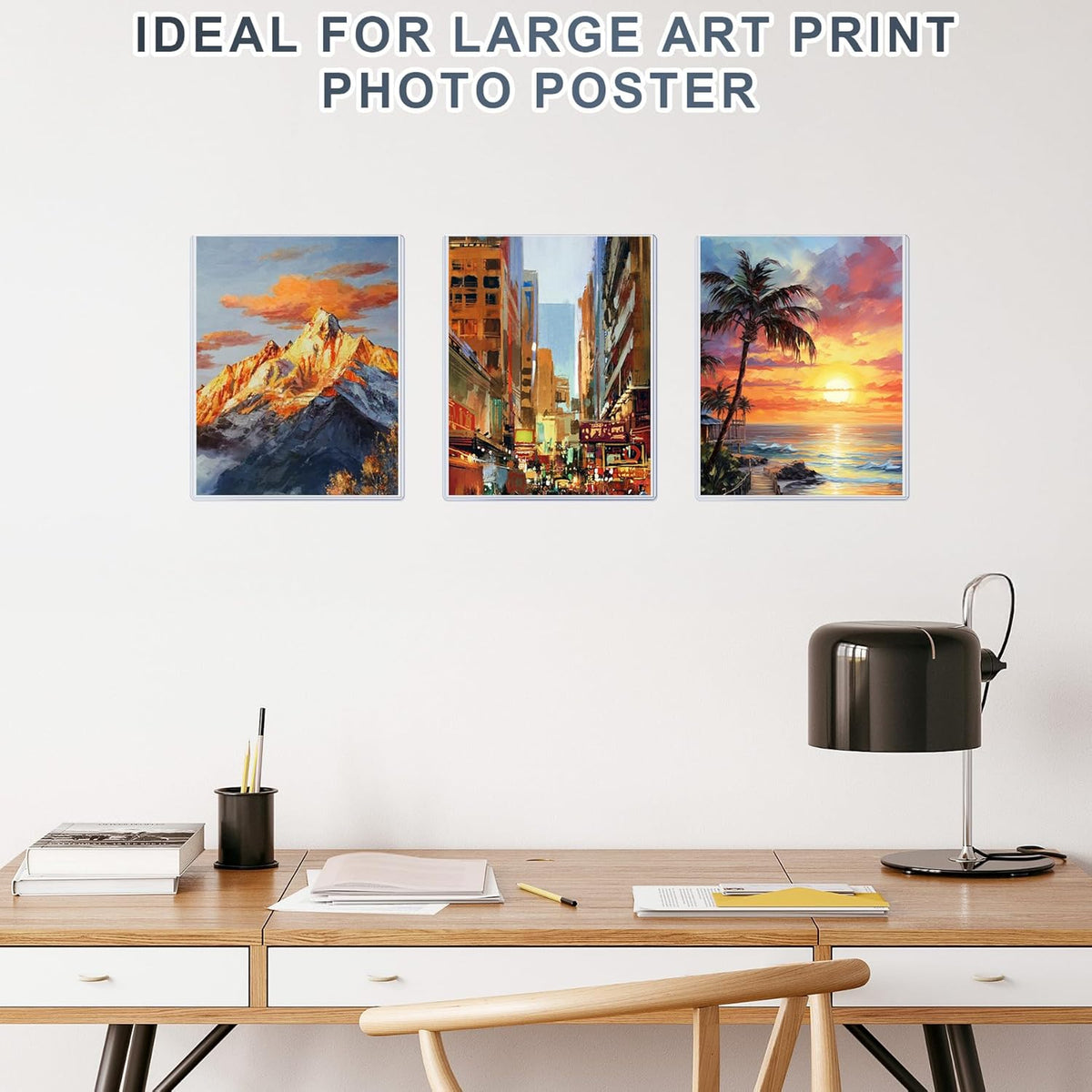 10PCS 11" x 14" Rigid Print Protectors Hard Plastic Sheet Page Protectors Heavy Duty Top Loading Menu Covers Poster Sleeves Clear Plastic Paper Sleeves for Magazine Prints Photo Document