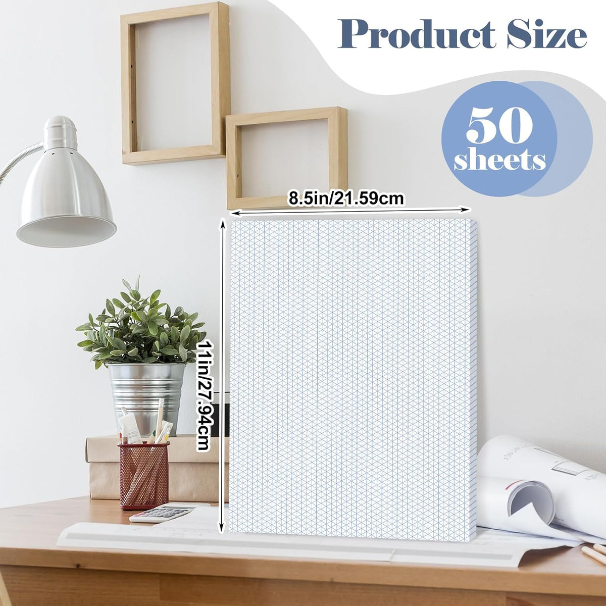 150 Sheets Isometric Graph Paper Pad Isometric Paper Drafting and Graph Pads for 3D Designs Architecture Landscaping Engineering Drafting (8.5x11")