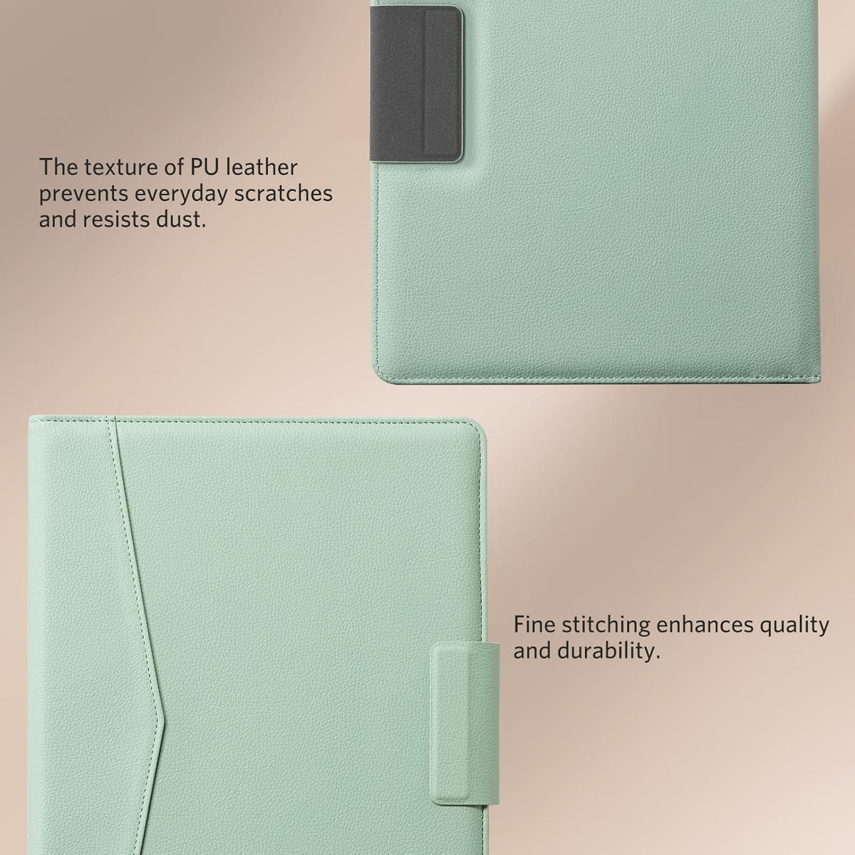 Cobak Premium PU Leather Case for Remarkable Paper Pro 11.8" (2024) – Slim Magnetic Back Cover with Auto Sleep/Wake, Folder Design, Magnetic Pen Holder Strap, Sage Green