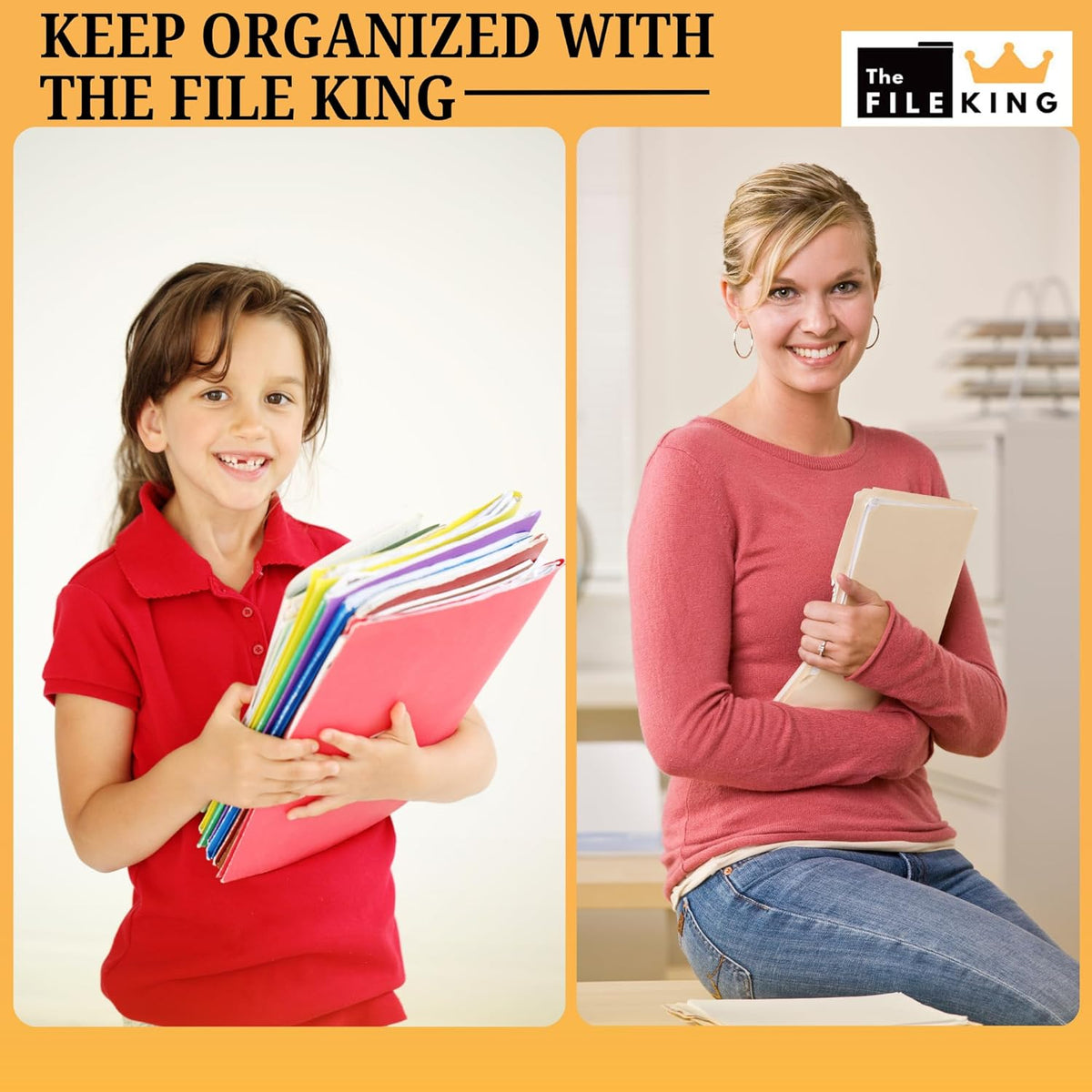 The File King Expanding Accordion File Folder | Letter Size | Box of 50 Redropes | 3.5” Expansion | Store and Organize Papers | Keep Records in One Place | Save Time Searching