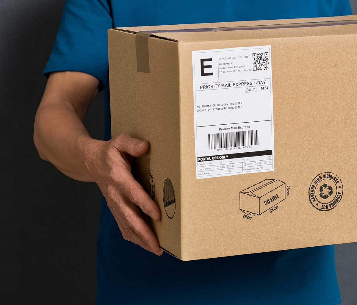 8.5" x 5.5" Half Sheet Self Adhesive Shipping Labels for Laser or Inkjet Printer (10000 Labels)