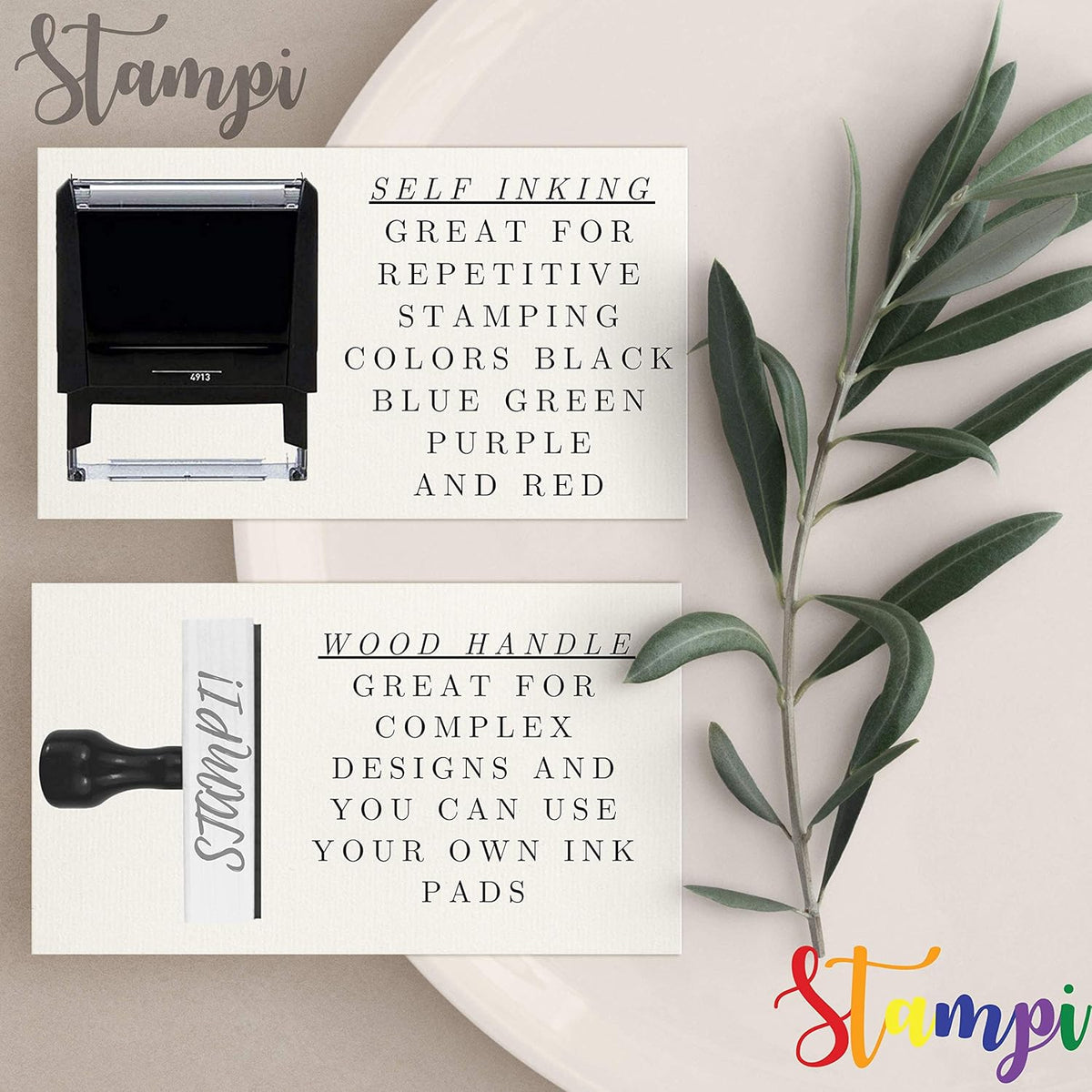 Custom Name Signature Stamp - 10 Font Options Self-Inking 1 or 2 Line Stamper with Personalized Script Calligraphy Thank You Handmade Stamp (1 Line)