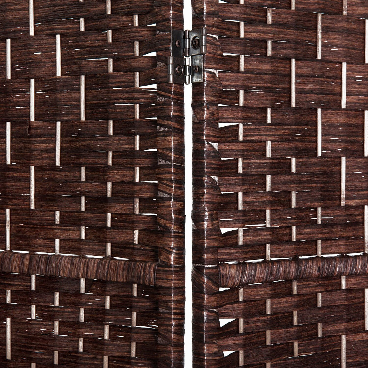 HOMCOM Room Divider 6 Panels Folding Privacy Screen 6FT Tall Portable Wicker Weave Partition Wall Divider for Bedroom Home Office, Brown