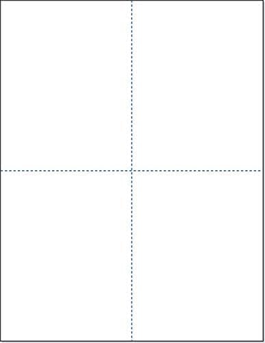 NextDayLabels - 8-1/2 x 11 Laser and Inkjet Printer Post cards 4 up Per Page, (4-1/4" x 5-1/2" After Perf) 50 Sheets / 200 Cards