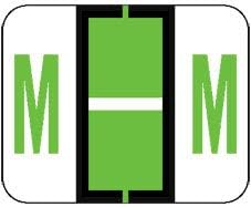 Doctor Stuff - File Folder Labels, Alphabet Letter M Stickers, Compatible with Smead BCCR/BCCS - TPAM Series Alpha Stickers Fluorescent Green, 1" x 1-1/4", 120 Labels per Package
