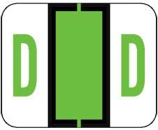 Doctor Stuff - File Folder Labels, Alphabet Letter D, Compatible with Smead BCCR/BCCS - TPAM Series, Fluorescent Green, 1" x 1-1/4", 500/Roll
