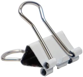 JAM PAPER Colorful Binder Clips - Extra Small - 3/5 Inch (15 mm) - White Binderclips - 30/Pack