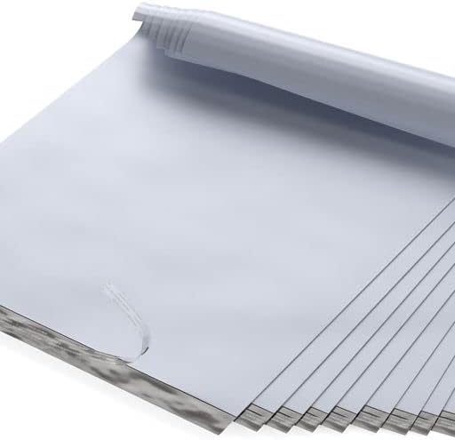 24" X 24" Extra Large Poly Mailers, 100 Count White Polymailer Shipping Envelopes for Clothes 2 Mil Unpadded Waterproof Opaque Self-Seal Poly Bags with Tear/Puncture Proof Adhesive Strip