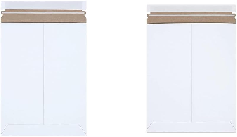 BOX USA StayFlat Mailers, 9"L x 11.5"W Pack of 100 and 11"L x 13.5"W Pack of 100 | Photo Document Shipping Storage Mailers