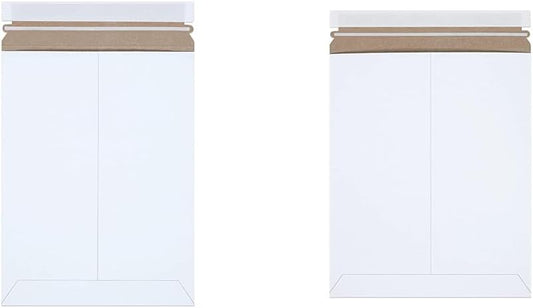 BOX USA StayFlat Mailers, 9"L x 11.5"W Pack of 100 and 11"L x 13.5"W Pack of 100 | Photo Document Shipping Storage Mailers