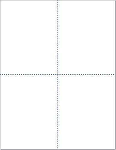 Laser and Inkjet Printer Postcards 4 up Per Page, White 5000 Cards (1250 Sheets) Same Size As Avery 05689 - Avery 08387