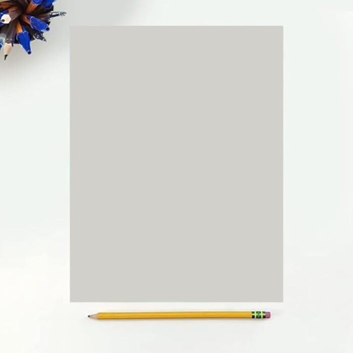Colored Copy Paper, 20 LB (75 GSM) 8.5 X 11, 500 Sheets (Grey)