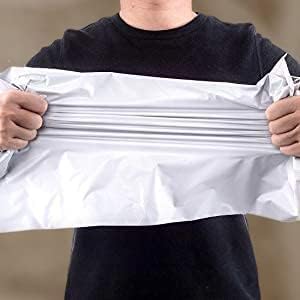 iMBAPrice Poly Mailers 7.5x10.5 Inch 200-Pack, #2 White Color Poly Mailing Shipping Envelopes Bags, Self Seal Adhesive Waterproof and Tear Proof (Total 200 Bags)