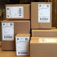 Shipping Thermal Labels, Pack of 20000 Perforated 4x6 Thermal Label Papers, FanFold Thermal Printer Labels, Sticker Labels to Write on, Permanent Strong Adhesive, Commercial Grade