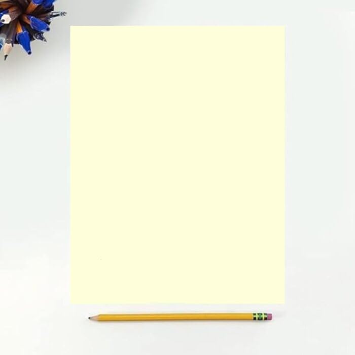 Colored Copy Paper, 20 LB (75 GSM) 8.5 X 11, 500 Sheets (Ivory)