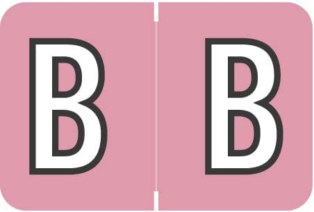 Doctor Stuff - File Folder Labels, Alphabet Letter B, Barkley/Sycom FABKM - BRAM Series Compatible Alpha Stickers, Pink, 1" x 1-1/2", 126 Labels/Package