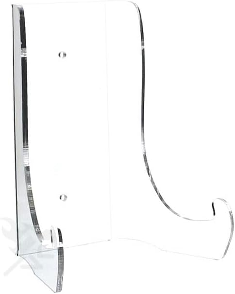 OnFireGuy Heavy Duty Plate Display Stand | 4.5-inch Clear Acrylic Easel for 5" - 8" Diameter Plates Photo Frames Books Plaques Tiles