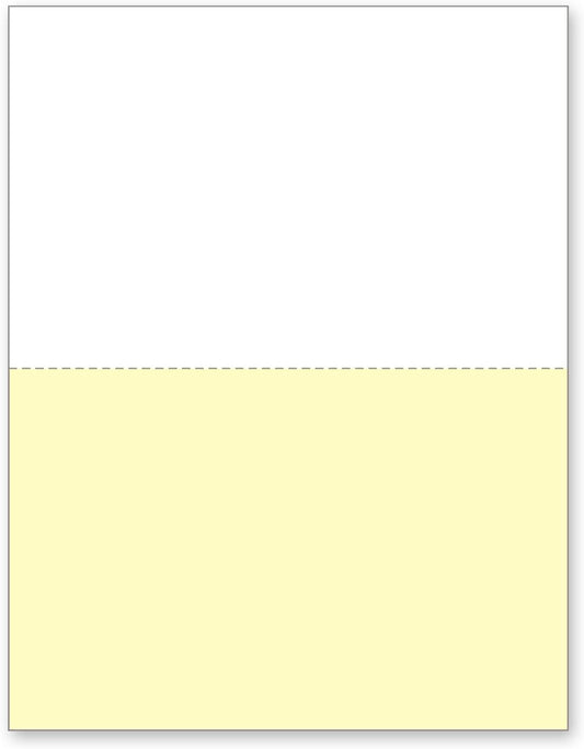 NextDayLabels - Pack of 500 Sheets 8-1/2 x 11" 2 Part Perforated Paper, Great for Invoices, Receipt, Statement etc. (White/Yellow)