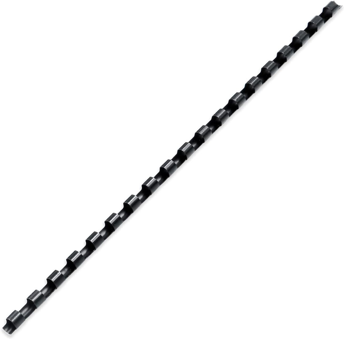 Binditek 200 Pack Plastic Binding Comb Spines, 1/4 Inch Diameter, 25 Sheet Capacity, for Letter Size, Black, for Students and Coworkers