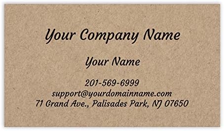 Custom Premium Business Cards 100 pcs Full color - Printed on 16pt(350gsm) or14pt (308gsm) Classic matte paper, Made in The USA (Kraft-Plain)