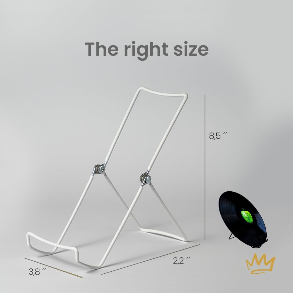 KINGDOM SOLUTIONS MADE IN USA 6-Pack Sturdy & Durable Adjustable White Metal Easels to Display Books, Frames, Comics, Plates & More - Unique on the Market