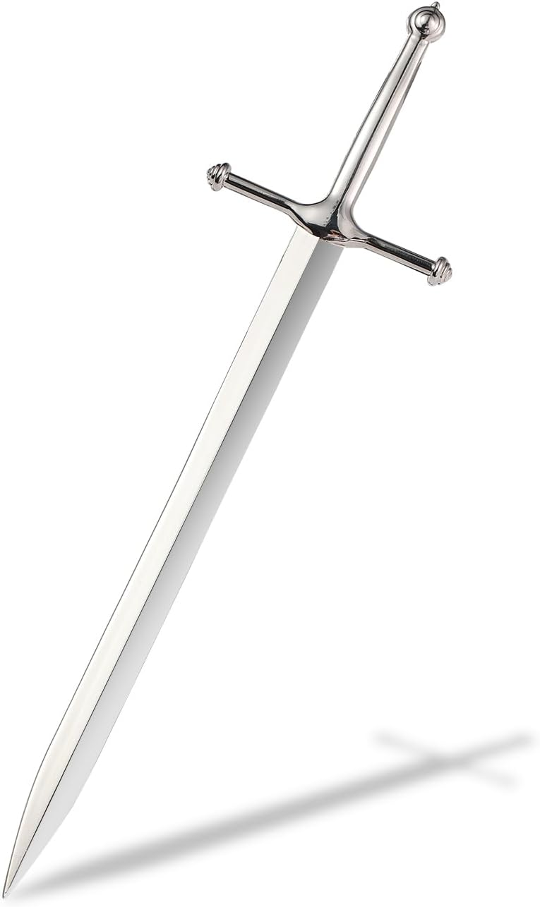 Letter Opener Envelope Slitter Mail Opener Tool Sword Letter Opener Vintage Decorative Letter Opener Knife Desks Decoration Silver Ergonomic Grip Handle Office Mail Supplies