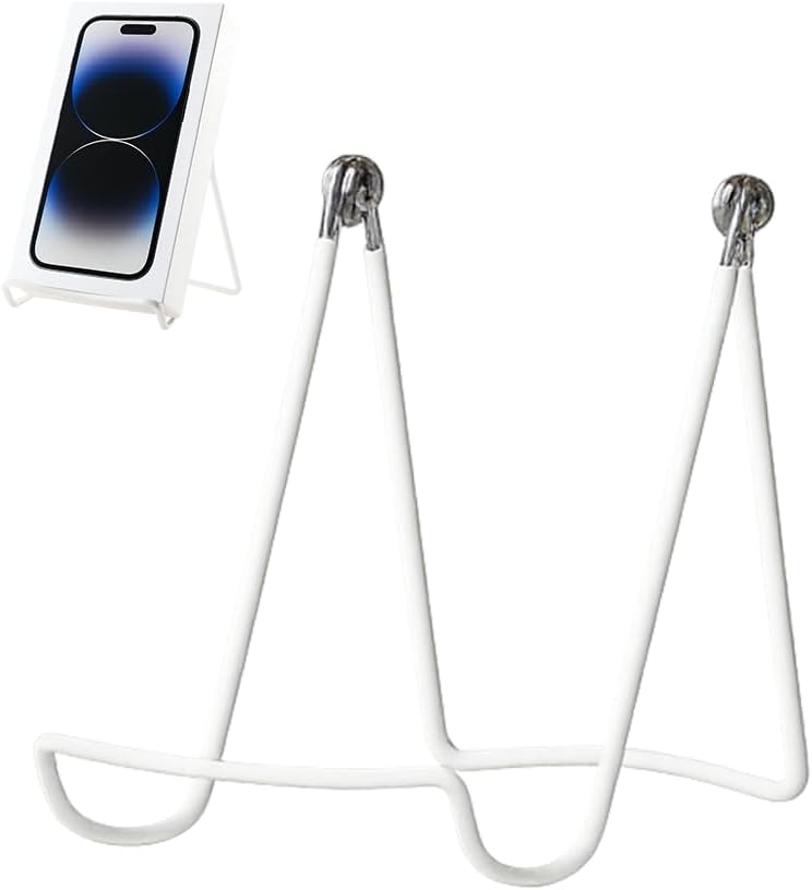 KINGDOM SOLUTIONS MADE IN USA 4-Pack Sturdy & Durable Adjustable White Metal Easels to Display Books, Frames, Comics, Plates & More - Unique on the Market